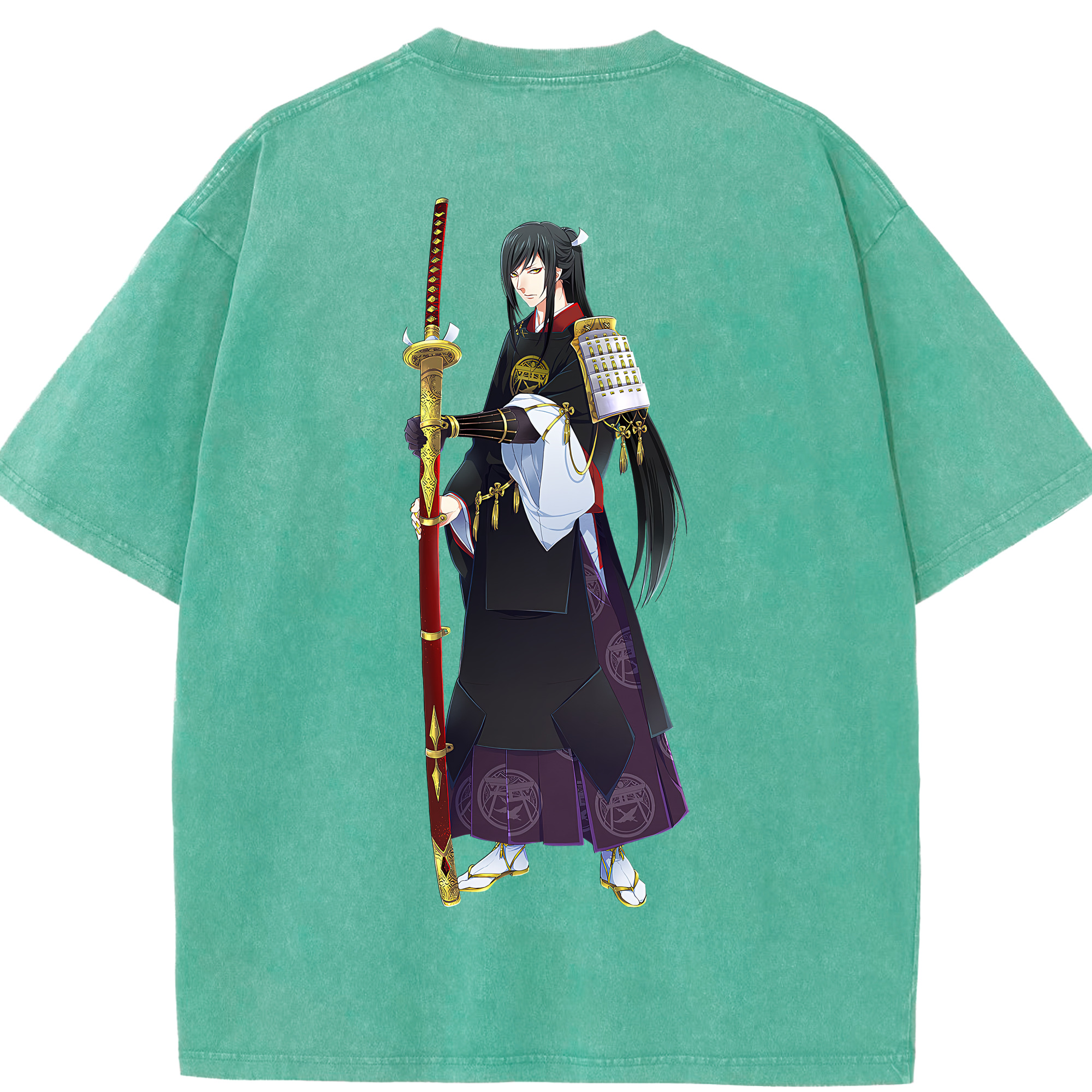 （画像用） 刀剣乱舞 Touken Ranbu 綿100% ヴィンテージ風 半袖Tシャツ（背面プリント）